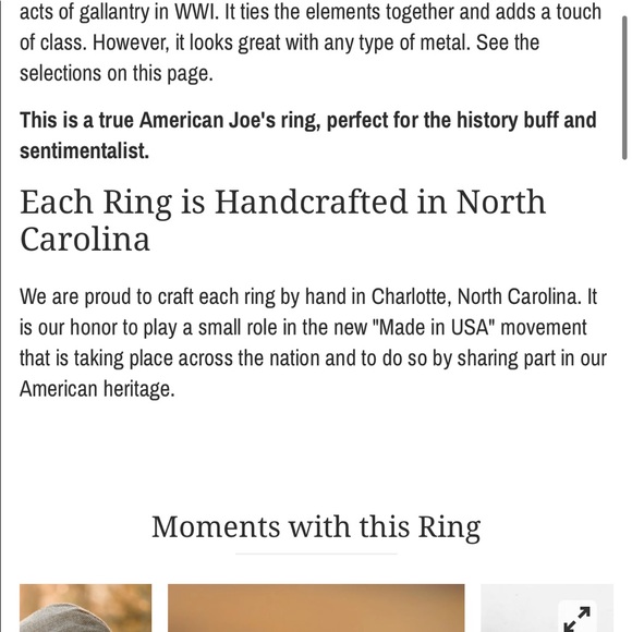 Mens ring, size 9.5/10. Light wear. Crafted hand made by Rustic & Main. - Picture 3 of 7